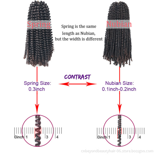 Nubian Twist Crochet Braids Bomb Twist Curly Crochet Hair Ombre Colors Fluffy Hair Extension 8 inch  SoftJamaican Bounce Twist
